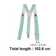 thumbnail image 4 of CRAFTHROU 2Pcs Fashion Elastic Fabric Braces for Men Trousers Comfortable Adjustable Clover Style, 4 of 6
