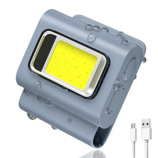 Lámpara COB LED faro luces de advertencia multifuncionales USB recargable para correr