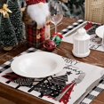 thumbnail image 4 of Merry Christmas Placemats 12x18 Inches Set of 4, Xmas Tree Seasonal Farmhouse Burlap Buffalo Plaid Indoor Kitchen Dining Table Decorations for Home Party AP193-18, 4 of 6