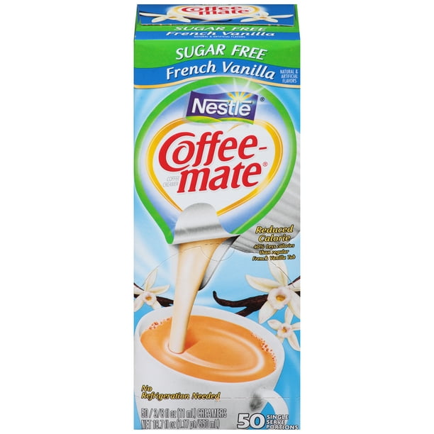 Coffee Mate SugarFree French Vanilla Liquid Coffee Creamer Singles, 0.