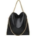 thumbnail image 1 of LHSHID Vegan Leather Hobo Bag for Women PU Leather Shoulder Bag Large Handbag Totes Trendy Chain Purse Top Handle Bag, 1 of 7