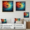 thumbnail image 4 of Designart "Whirling Kaleidoscope Colorful Storm II" Abstract Floater Framed Wall Art Living Room, 4 of 7