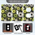 thumbnail image 3 of Yayeee Blank Wall Plate Cover 1-Gang 4.5"x2.7" Home Unused Decorative Outlet, Green Flower Pattern, 3 of 7