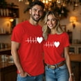 thumbnail image 2 of CAIXIA Valentines Couples Matching Shirts Love Heart Graphic T-Shirt Valentine Tee Tops for Husband Wife,Unisex/S, 2 of 4