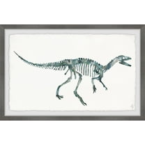 Marmont Hill Bluish Gray Skeleton Framed Wall Art, 18.00" x 1.50"
