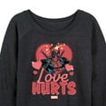 thumbnail image 3 of Marvel Deadpool - Valentine's Day Love Hurts - Women's French Terry Pullover Sweatshirt, 3 of 5