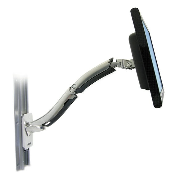Ergotron MX LCD Mount Arm, Wall Mount, Polished Aluminum