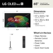 65 Inch Class LG OLED AI B6 4K Smart TV OLED65B6GUA