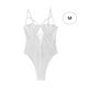 thumbnail image 1 of Lencería delgada para mujer Ropa de dormir sexy para mujer Body de encaje con tiras, M, Blanco AweSitey XX000067-05, 1 of 7
