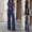 Black, variant on CHUMUD Womens Denim 2 Piece Set Sleeveless Button Down Vest Tops Long Pants Jeans Suit Sets