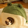 thumbnail image 4 of Soft Bed Deep Sleeping Bed Dog Winter House Frog Shape Enclosed Pet Tent for Kitten Puppy Sleeping Supplies, 4 of 8