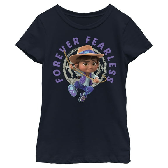 Girl's Ridley Jones Forever Fearless  Graphic Tee Navy Blue X Small