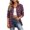 *Hot Pink, variant on Women's Plaid Button Down Long Sleeve Shacket,Casual Check Shirt Jacket ,Women's Plus XL