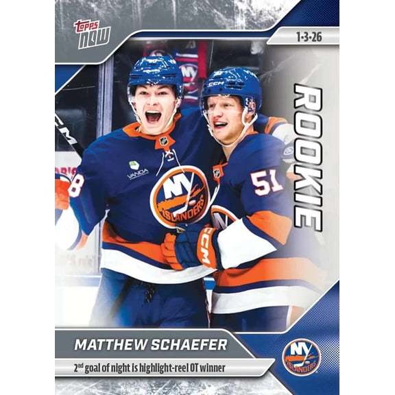 NHL 2025-26 NOW Hockey Matthew Schaefer Single Sticker Card [Rookie]