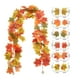 thumbnail image 4 of Guirnalda de hojas artificiales de ratán para Halloween,Acción de Gracias,guirnalda de hojas de arce con calabaza colgante,decoración para fiestas en interiores, 4 of 7