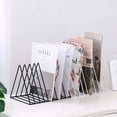 thumbnail image 3 of Iron Book Organizer Storage Shelf Magazines Rack Office Study Newspaper Display Stand Decoration Type 9, 3 of 9
