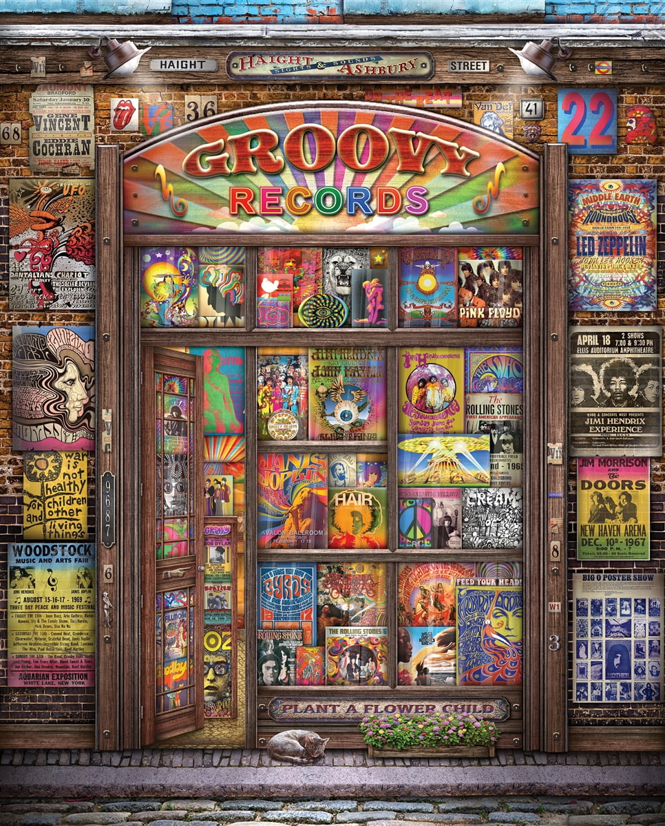 Springbok Puzzles Groovy Records Jigsaw Puzzle 1000 Made in The USA for sale online 