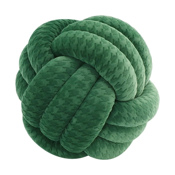 Almohadas anudadas,Almohadas anudadas Almohada de felpa Decoración del hogar de oficina,Lindo nudo almohada bola cojín sala de estar,Cojín decorativo regalo de cumpleaños Verde