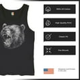 thumbnail image 6 of Roaring Grizzly Bear Tank Top Wild Animal Fierce Black and White Nature Wildlife Forest Predator Beast Men's Top, 6 of 7