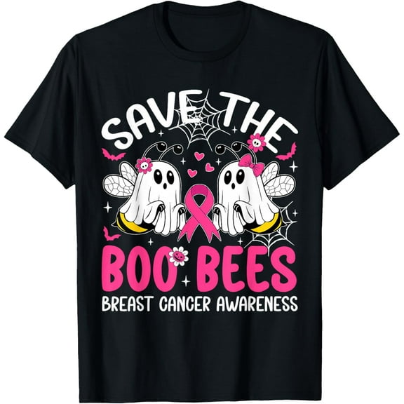 Save The Boobees Boo Bees Breast Cancer Halloween Women T-Shirt TShirt