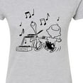 thumbnail image 3 of Peanuts - Snoopy Dancing - Juniors Fitted Graphic T-Shirt, 3 of 6
