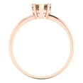 thumbnail image 4 of Solitaire Engagement Ring for Women - 1.25ct Simulated Champagne Diamond in 14K Rose Gold Promise Ring, 4 of 6