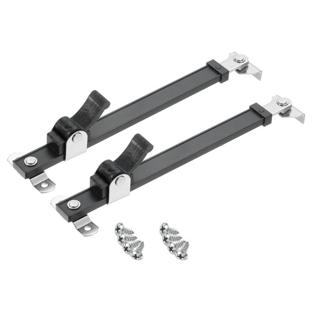 2Pcs Bisagras de Ventana de 13.5 Pulgadas, Soportes de Ventana de Acero Inoxidable, Bisagras de Fricción Ajustables con Tornillos, Negros