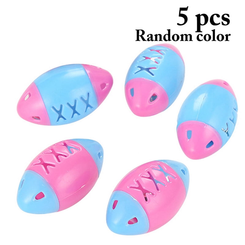 5PCS Cat Bell Toy Hollow out Cat Chase Toy Kitten Ball Toy Cat Interactive Toy