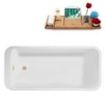 thumbnail image 3 of 63" Streamline N2020PBR Soaking Freestanding Tub and Tray With Internal Drain in Polished Brass, 3 of 8