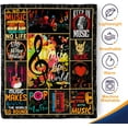 thumbnail image 4 of Music Note Throw Blanket Music Gifts, Gifts for Music Lovers Music Decor Blankets, Music Notes Decor Guitar Flannel Fleece Blanket Room Arts Decor, Lightweight Musical Birthday Gifts for Women Men, 4 of 5