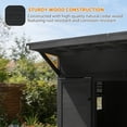 thumbnail image 4 of VEIKOUS Outdoor Bar Shed W/TV Bracket, 8'x5' Wooden Backyard Pub with Foldable Bar Counter, Lockable Doors & Storage Shelves, Weatherproof Cedar Farmer Stand for Patio, Garden & Parties, 4 of 14