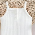 thumbnail image 5 of Kids Matching Set Rib-Knit Tank Top & Elastic Shorts 2-Piece Everyday Play Clothes White Unisex 2T-6T,Size 6 Months, 5 of 6