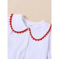 thumbnail image 5 of Bslissey Little Girls Pajamas Set Ruffles Long Sleeve Doll Collar Button Shirt + Elastic Pants 2Pcs Loungewear Outfits Toddler Kids Casual Sleepwear 12 Months-5 Years, 5 of 9