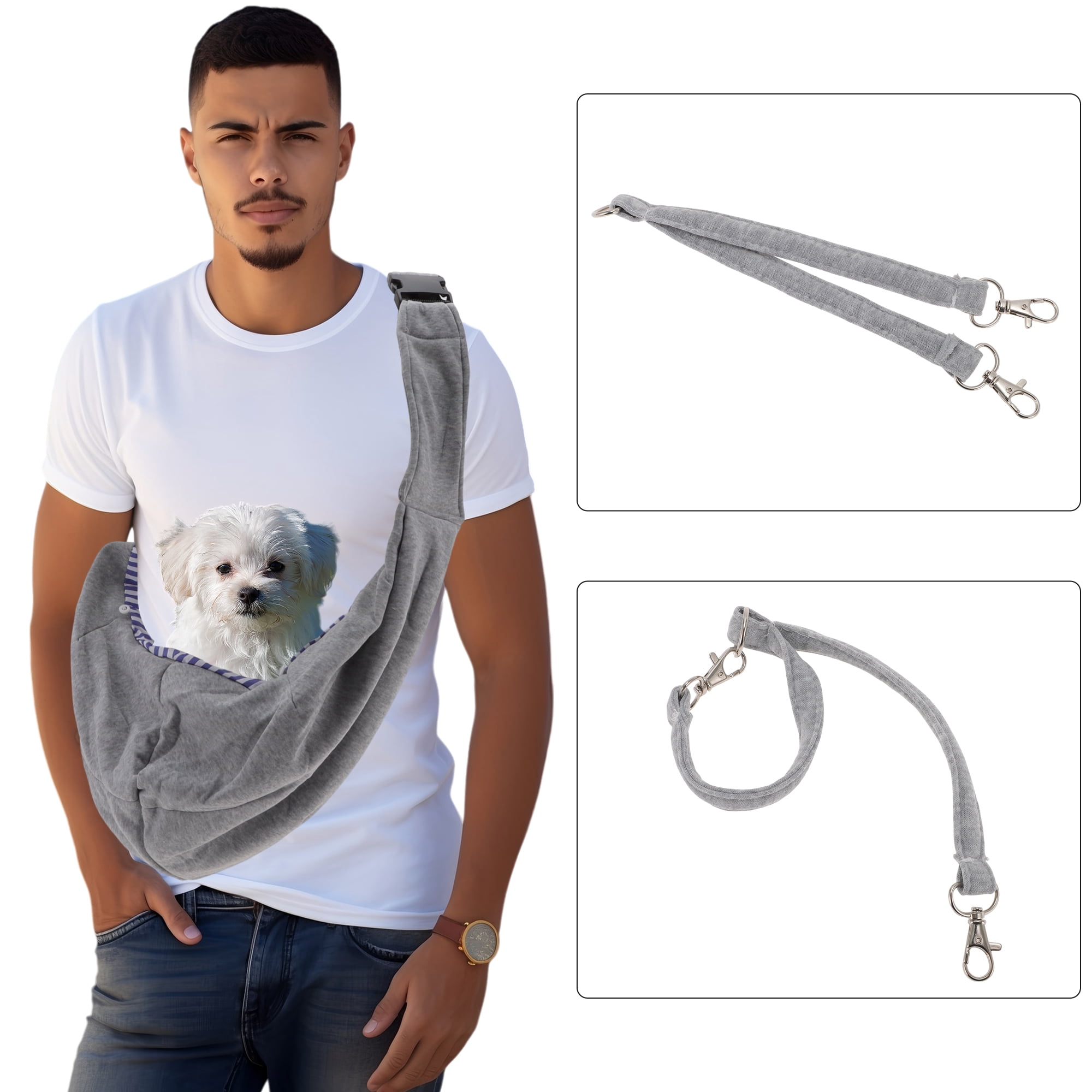 Unique Bargains Portable Pet Sling Carrier Adjustable Pet Sling for Dogs and Cats