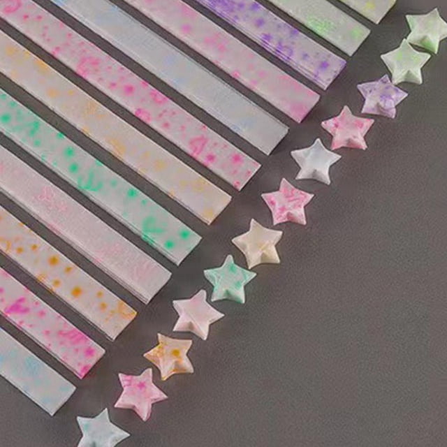 210pcs Luminous Star Origami Set Star Paper Strip DIY Star Lucky Origami Handmade