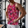 thumbnail image 5 of KLL Orchids Flowers Print Men's Muscle Gym Workout Stringer Tank Tops Bodybuilding Fitness T-Shirts Tank Tops Men-3X-Large, 5 of 7