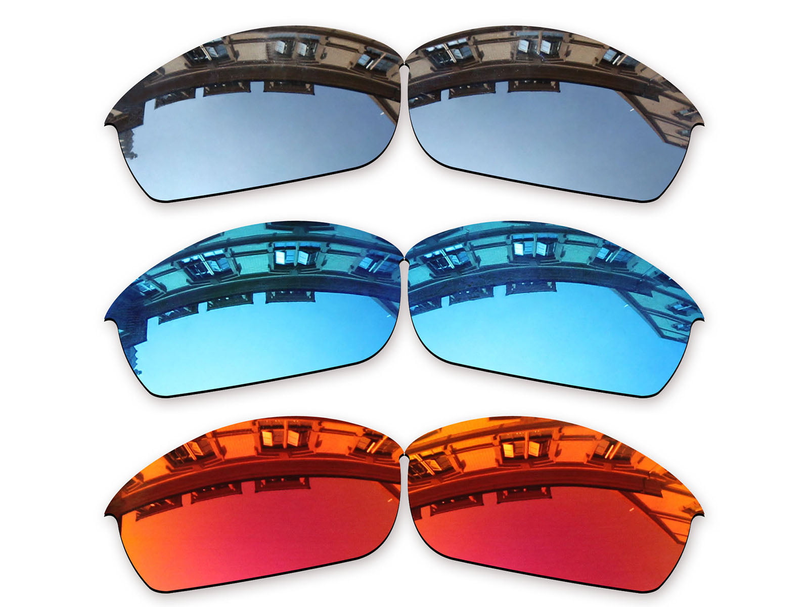 Vonxyz 3 Pack Polarized Replacement Lenses for Oakley Flak Jacket Sunglasses  