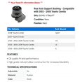 thumbnail image 2 of Rear Axle Support Bushing - Compatible with 2003 - 2008 Toyota Corolla 2004 2005 2006 2007, 2 of 2