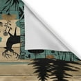 thumbnail image 5 of Ambesonne Woodland Valance & Curtain 3 Pcs Set, Farmhouse Floral Scenario, 55"x30", Dark Cadet Blue Beige Tan, 5 of 7