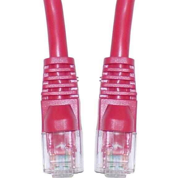 CableWholesale Cat6 Ethernet Cable, 24AWG, RJ45 Gold Plate Connector, 4 Pair Stranded Copper, Snagless Boot Unshielded Twisted Pair (UTP) Internet Network Patch Cable, 2 Foot, Red