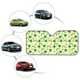 thumbnail image 6 of FORUDESIGNS Shamrock Rainbow Print Car Windshield Sun Shade Thicken Auto Window Sun Shade Visor Vehicle Dashboard Shield Protect Car from Sun Rays and Heat Damage, 6 of 7