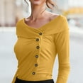 thumbnail image 4 of Women Off Shoulder Tops Long Sleeve Cross Wrap Asymmetrical Blouses Tunics Top Casual Button Down Blouse Sexy Base Layer Shirts Trendy Dressy 2026 Blouse, 4 of 7