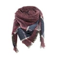 thumbnail image 2 of Christmas Fall Long Sleeve Plaid Scarfs for Women Red Winter Scarf Classic Tassel Warm Soft Chunky Large Blanket Wrap Shawl Scarves, 2 of 4