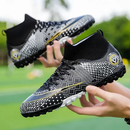 

GEDER-S2 Boys TF Soccer Cleats Comfortable Breathable Lightweight Lace-up Training Shoes For Outdoor Sports