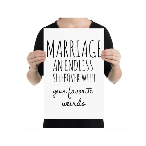 Endless Sleepover Wall Art - Couples Decor - 13x19 Poster Print - Bedroom