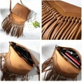 thumbnail image 6 of Kukuzhu Women PU Leather Hobo Fringe Tassel Cross Body Bag Western Hippie Shoulder Bag Boho Country Concert Outfits, 6 of 8