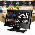 thumbnail image 1 of LCD Weather Station with Clock Thermometer Hygrometer Calendar Voice Control Colorful Display Temperature Monitor Alarm Function, 1 of 5