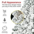 thumbnail image 3 of 4FT Flocked Christmas Tree – Snowy PVC Artificial Holiday Tree with 233 Tips, Compact Full Shape, Sturdy Metal Stand, Christmas Tree for Home, Office, or Apartment Decoration, 3 of 7