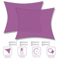 thumbnail image 3 of Yescom 2 Packs 8'x10' Rectangle Sun Shade Sail Fuchsia 97% UV Block Outdoor Patio Pool Garden Yard Lawn, 3 of 11