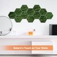 thumbnail image 6 of DOLLAR BOSS 12Pcs Self Adhesive Felt Board Tiles Wall Decor Hexagon Bulletin Board for Walls, Green Forest Pattern Print Felt Cork Pin Board for Pictures Photos Memos with Push Pins, 6 of 9